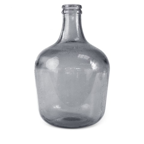 SZKLANY WAZON DEKORACYJNY EUROFIRANY LILY (FI) 27X42 CM POPIELATY