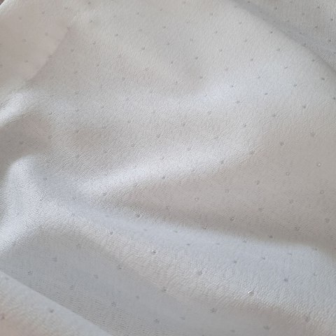 OBRUS ZE SREBRNĄ NICIĄ ELLEN 145X350 CM BIAŁY