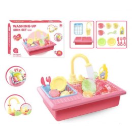 DUŻY ZLEWOZMYWAK AKCESORIA KRAN Z WODĄ 16 EL Z121R