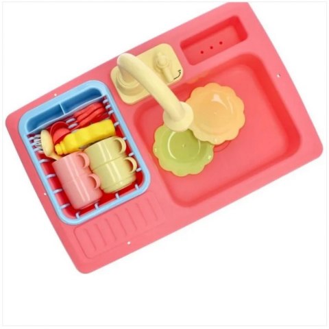 DUŻY ZLEWOZMYWAK AKCESORIA KRAN Z WODĄ 16 EL Z121R