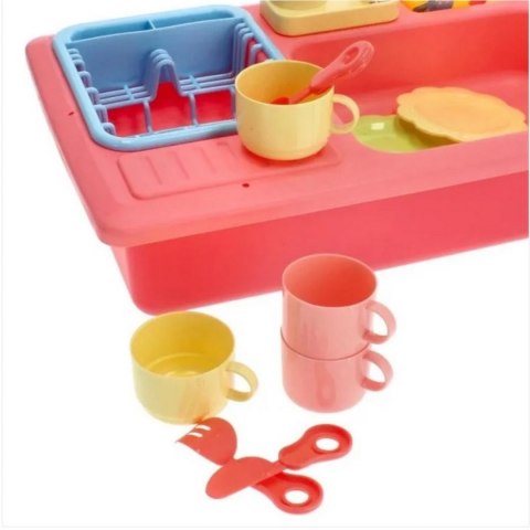 DUŻY ZLEWOZMYWAK AKCESORIA KRAN Z WODĄ 16 EL Z121R