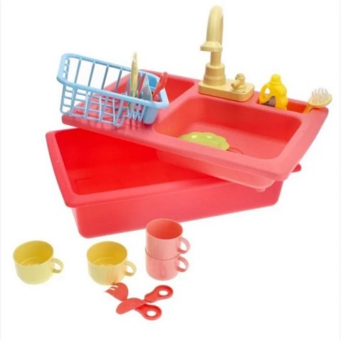 DUŻY ZLEWOZMYWAK AKCESORIA KRAN Z WODĄ 16 EL Z121R