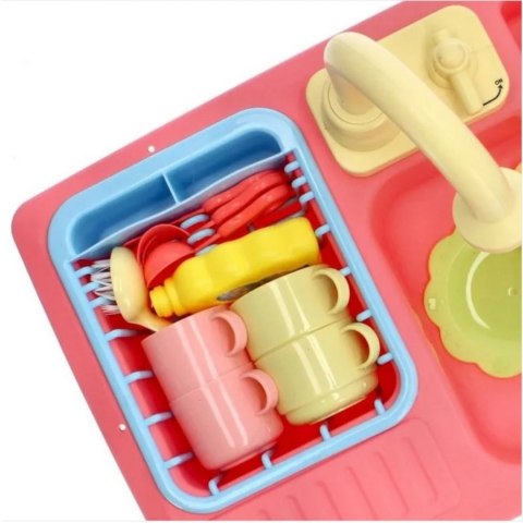 DUŻY ZLEWOZMYWAK AKCESORIA KRAN Z WODĄ 16 EL Z121R