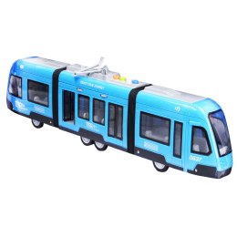 Duży tramwaj jeździ dźwięki światła baterie niebieski 930B