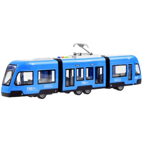 Duży tramwaj jeździ dźwięki światła baterie niebieski 930B
