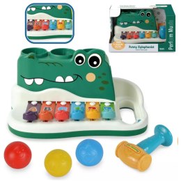 Edukacyjne cymbałki krokodyl zbijak młotek RJ6807