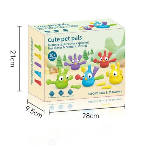 Sorter układanka ptaki Montessori kolory BB2004