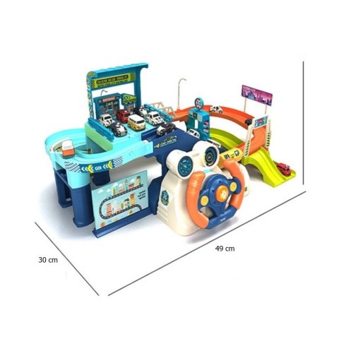 Tor samochodowy zjeżdżalnia z autami winda T904A