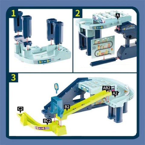 Tor samochodowy zjeżdżalnia z autami winda T904A