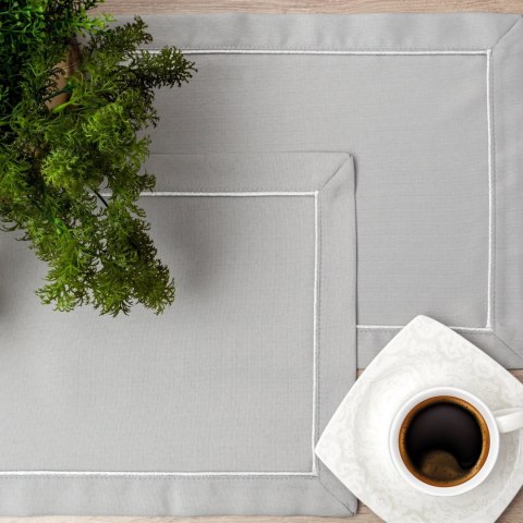 OBRUS EUROFIRANY MADELE 30X40 CM SREBRNY