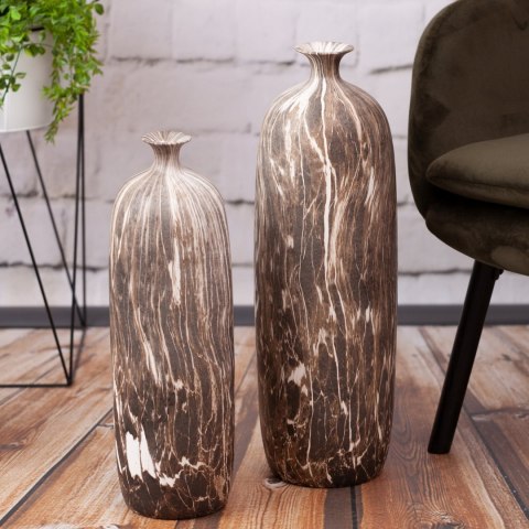 WAZON DEKORACYJNY EUROFIRANY MARIKA (01) 15X15X63 CM BRĄZOWY