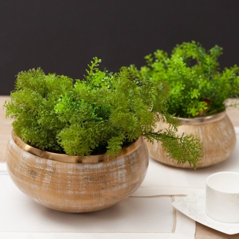 SZKLANA MISA MISKA DEKORACYJNA PATERA EUROFIRNY FENA (02) (FI) 23X14 CM ZŁOTY