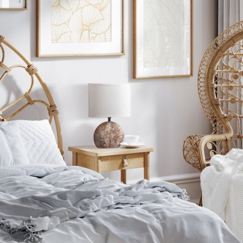 LAMPA STOŁOWA EUROFIRANY DEKORACYJNA GASPAR (01) 25X16X39 CM KREMOWY