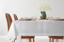 OBRUS ZE SREBRNĄ NICIĄ ELLEN 145X350 CM BIAŁY