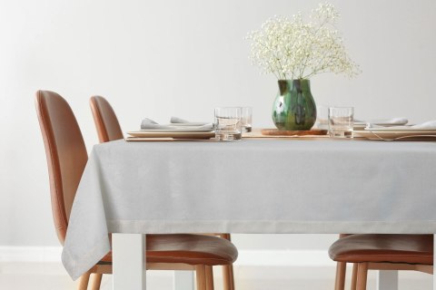 OBRUS ZE ZŁOTĄ NICIĄ LENA 145X350 CM KREMOWY