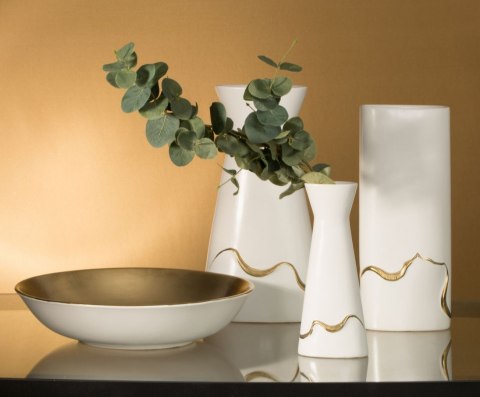 MISA DEKORACYJNA PATERA EUROFIRNY EBRU 25X25X15 CM BIAŁY