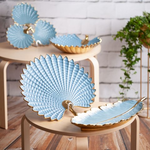 PATERA EUROFIRANY   DEKORACYJNA    HIRAL 37X35X6 CM NIEBIESKI