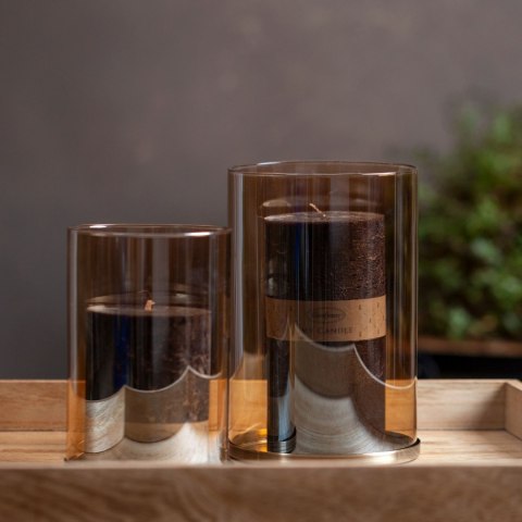 ŚWIECZNIK DEKORACYJNY MIRA (FI) 10X15 CM ZŁOTY