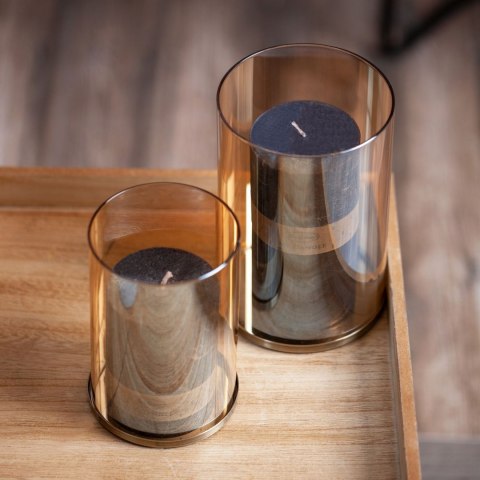 ŚWIECZNIK DEKORACYJNY MIRA (FI) 10X15 CM ZŁOTY