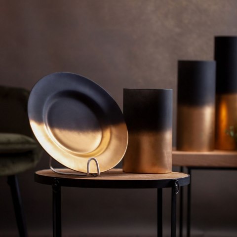 SZKLANA PATERA EUROFIRANY   DEKORACYJNA KAJA (FI) 33X4 CM CZARNY