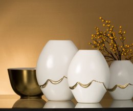 WAZON DEKORACYJNY EBRU 16X9X42 CM BIAŁY