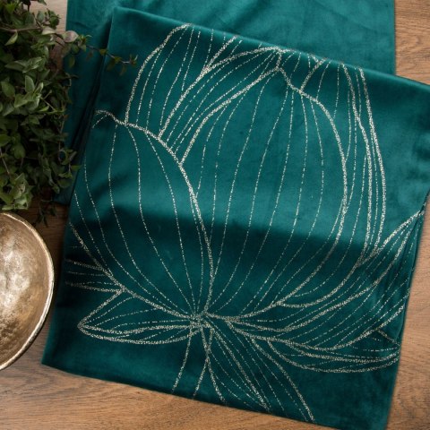 BIEŻNIK EUROFIRANY OBRUS   BLINK 12 35 X 180 CM CIEMNOTURKUSOWY