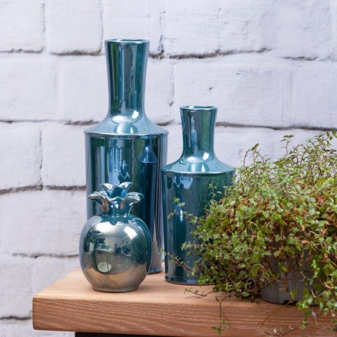 FIGURKA DEKORACYJNA SIMONA2 11X11X14 CM TURKUSOWY