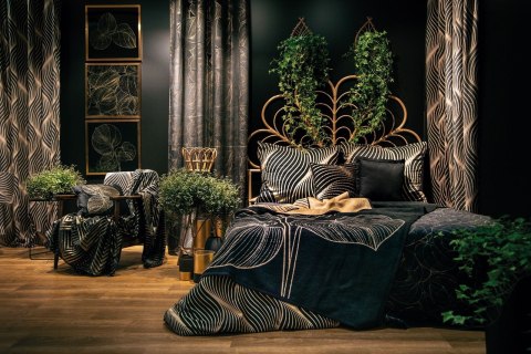 LAMPA STOŁOWA EUROFIRANY NOCNA BIURKOWA1 40X69 CZAR+ZŁ