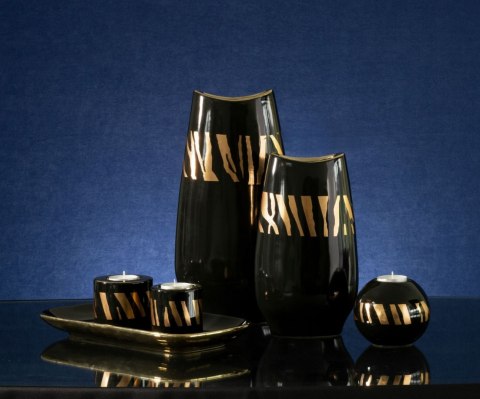 ŚWIECZNIK DEKORACYJNY SELENA 7X7X7 CM CZARNY