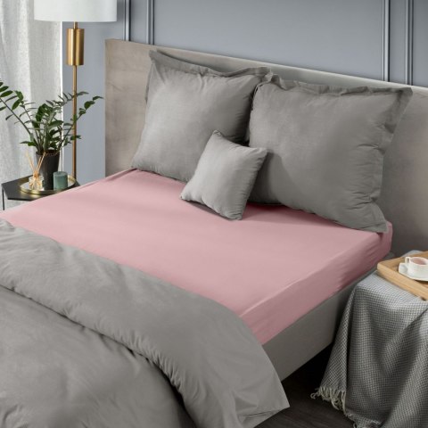 PRZEŚCIERADŁO JERSEY3 240X220 CM, WYS.30 CM PUDROWY RÓŻ
