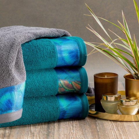 RĘCZNIK CAMILA 70X140 CM STALOWY