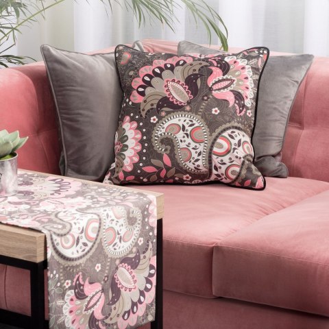 BIEŻNIK EUROFIRANY OBRUS   ALVINA 35X180 CM CZARNY