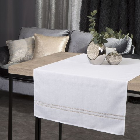 BIEŻNIK OBRUS EUROFIRANY EDITA 70X150 B 70X150 CM BIAŁY