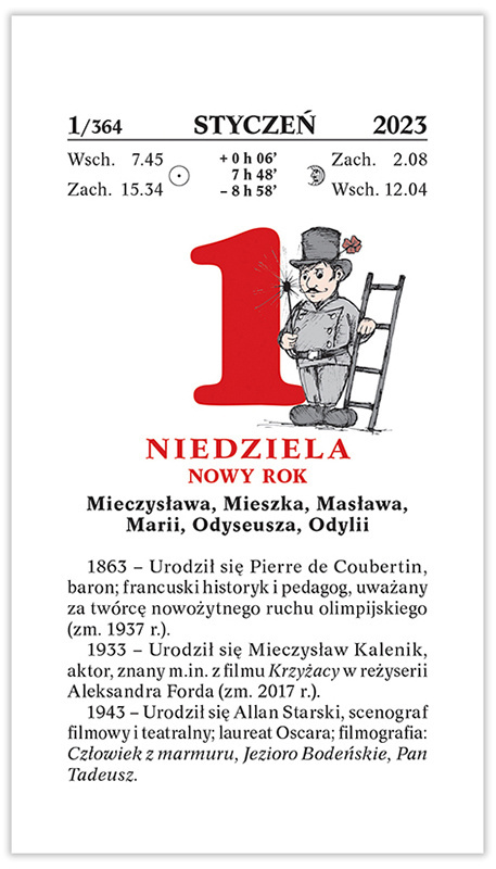 Kalendarz RODZINNY zdzierak 2026 (Z1) TELEGRAPH