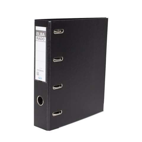 Segregator A4 75mm ELBA RADO PCV z podwójnym mechanizmem, czarny 100551851
