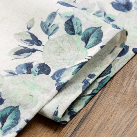 BIEŻNIK NADRUK KWIATOWY NATU 8 40X180 CM BIAŁY