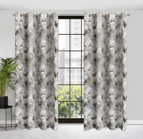 ZASŁONA GOTOWA   LARI 140X250 CM SREBRNY