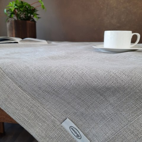 OBRUS GRUBY ZE SREBRNĄ NICIĄ STELLA2 145X400 SZARY