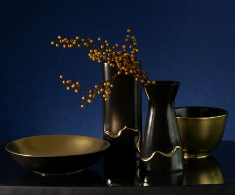 PATERA EUROFIRANY DEKORACYJNA EUROFIRANY  EBRU 35X20X3 CM CZARNY