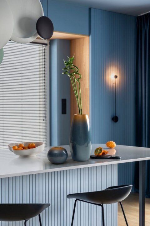 WAZON   DEKORACYJNY   NESSA (02) (FI) 13X26 CM NIEBIESKI