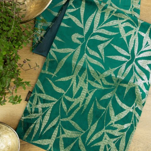 BIEŻNIK EUROFIRANY OBRUS   BLINK 15 35X140 CM CIEMNOZIELONY