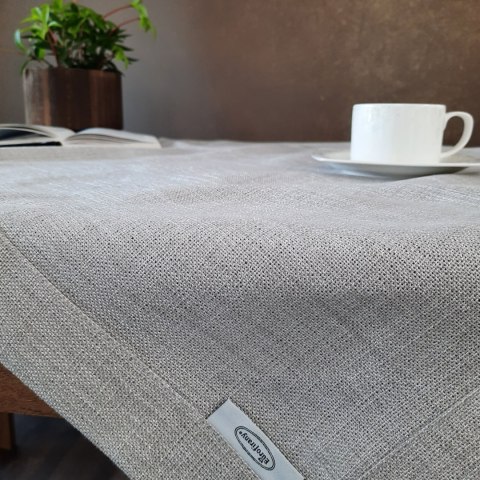 OBRUS GRUBY ZE SREBRNĄ NICIĄ STELLA2 145X400 SZARY