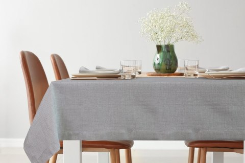 OBRUS GRUBY ZE SREBRNĄ NICIĄ STELLA2 145X400 SZARY