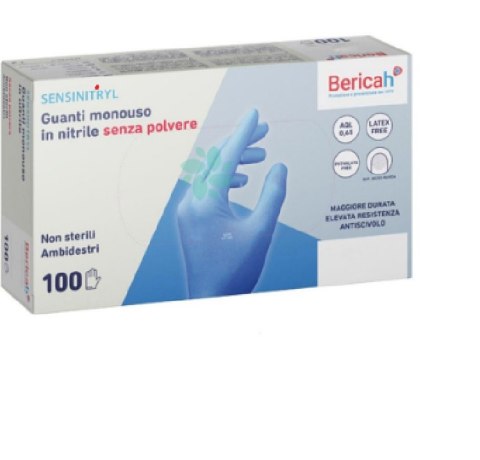 Rękawice nitrylowe niebieskie M (100) BERICAH