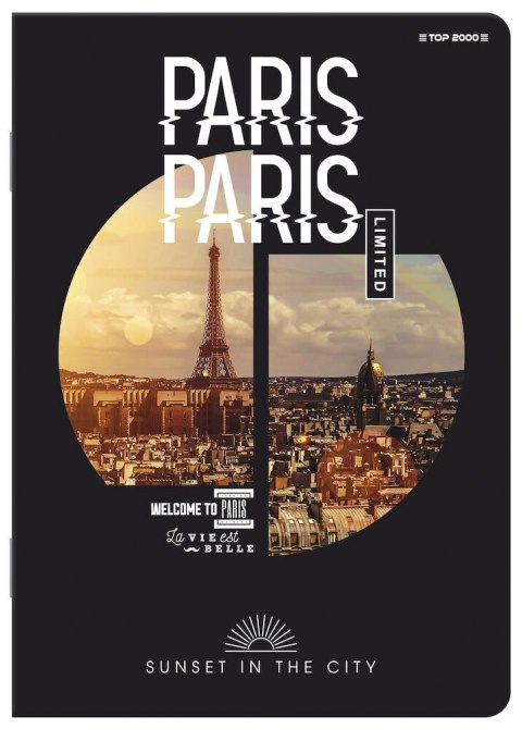 (WYCOFANE)Brulion B5 160 kartek, SUNSET kratka z marginesem TOP 2000 400113852