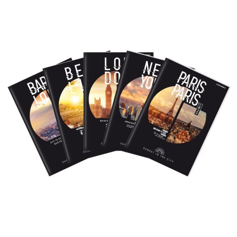 (WYCOFANE)Brulion B5 160 kartek, SUNSET kratka z marginesem TOP 2000 400113852