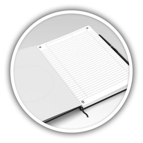 Notatnik_OXFORD SIGNATURE A5 80k 90g czarny, linia, 100735218