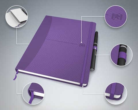 Notatnik_OXFORD SIGNATURE A5 80k 90g kobiece kolory, kratka, 40045815 100735213 pastelowe kolory