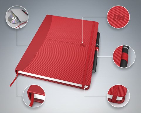 Notatnik_OXFORD SIGNATURE A5 80k 90g kobiece kolory, kratka, 40045815 100735213 pastelowe kolory