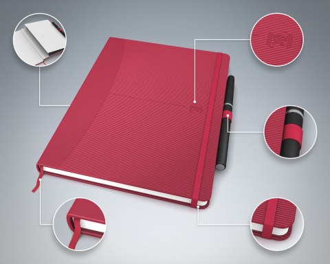 Notatnik_OXFORD SIGNATURE A5 80k 90g kobiece kolory, kratka, 40045815 100735213 pastelowe kolory